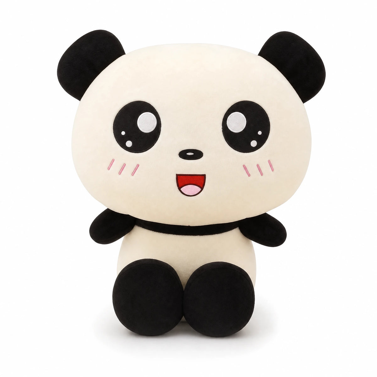 Panda Plush with Adorable Kawaii Expression - Fond blanc