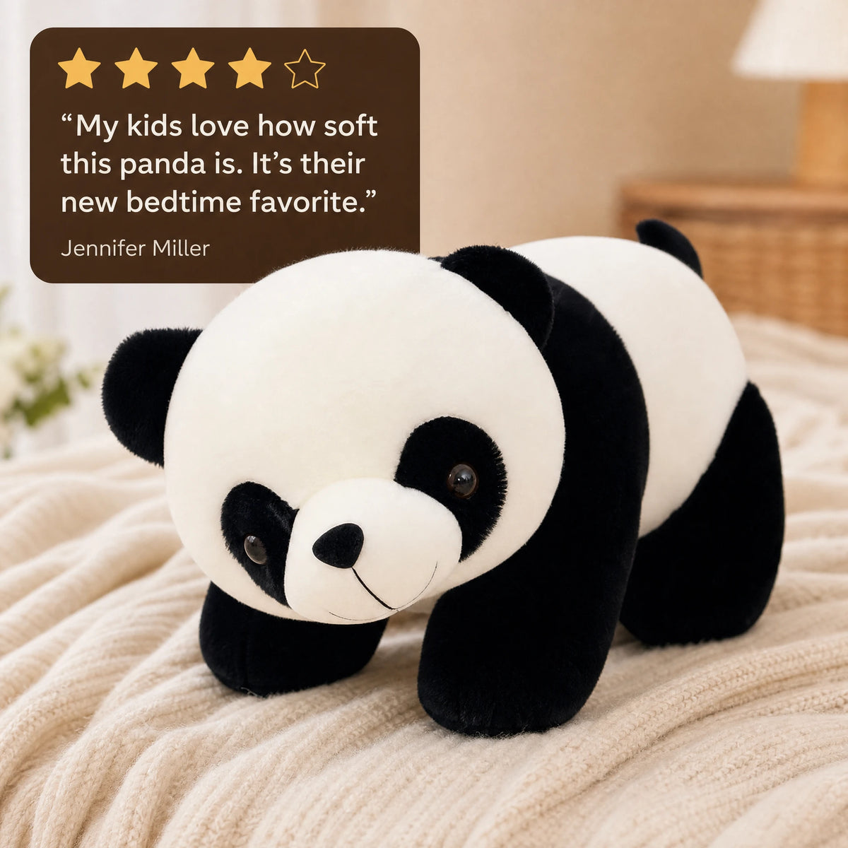 Panda Stuffed Animal in Lying Down Position - Image témoignage