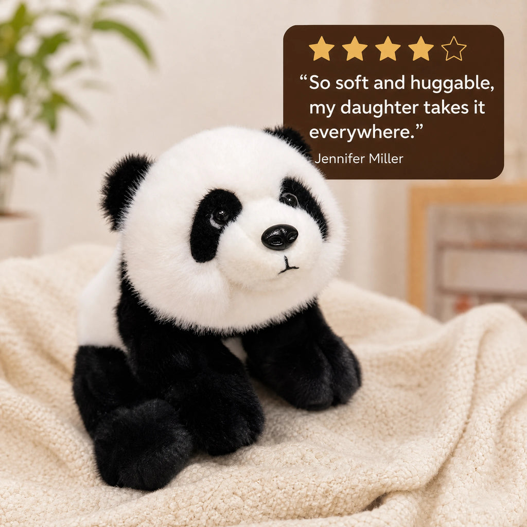 Panda Stuffed Animal with Ultra-Soft Fuzzy Plush - Image témoignage
