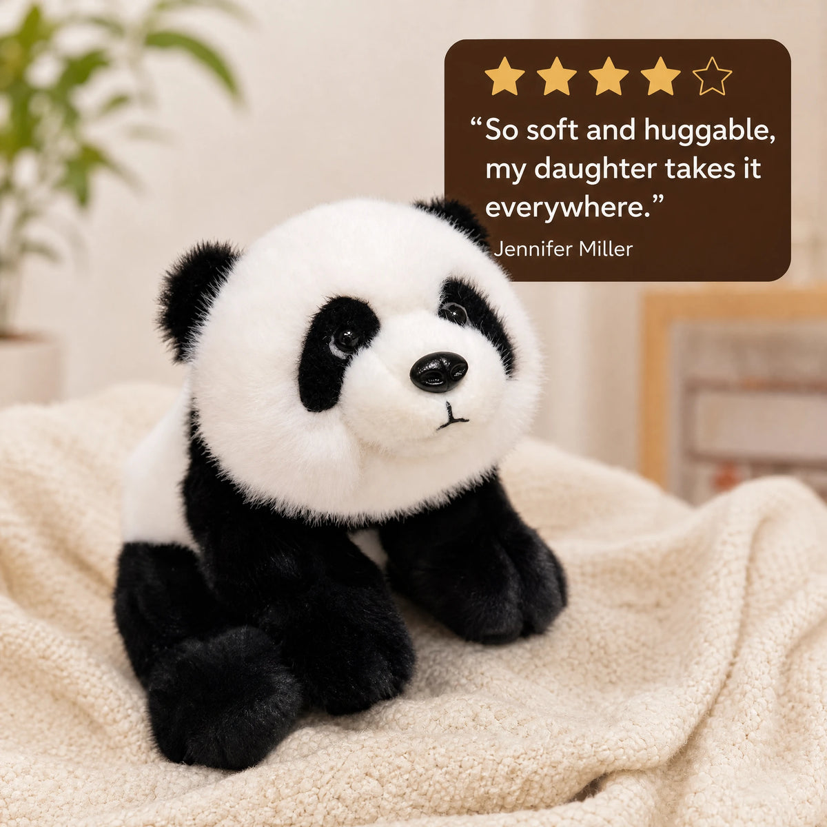 Panda Stuffed Animal with Ultra-Soft Fuzzy Plush - Image témoignage