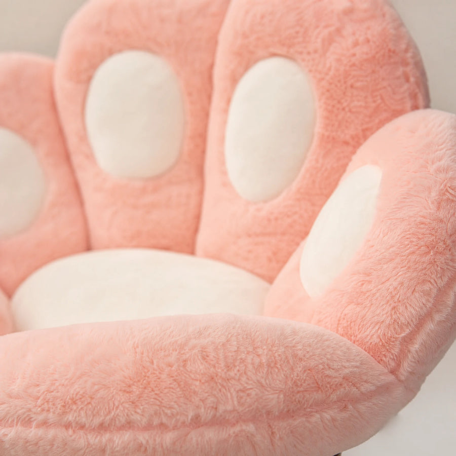 Paw Seat Cushion with Plush Pastel Design - Détail matière