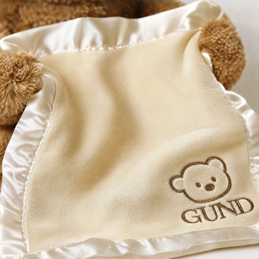 Peek-a-Boo Bear with Blanket, Interactive Plush Toy - Détail matière