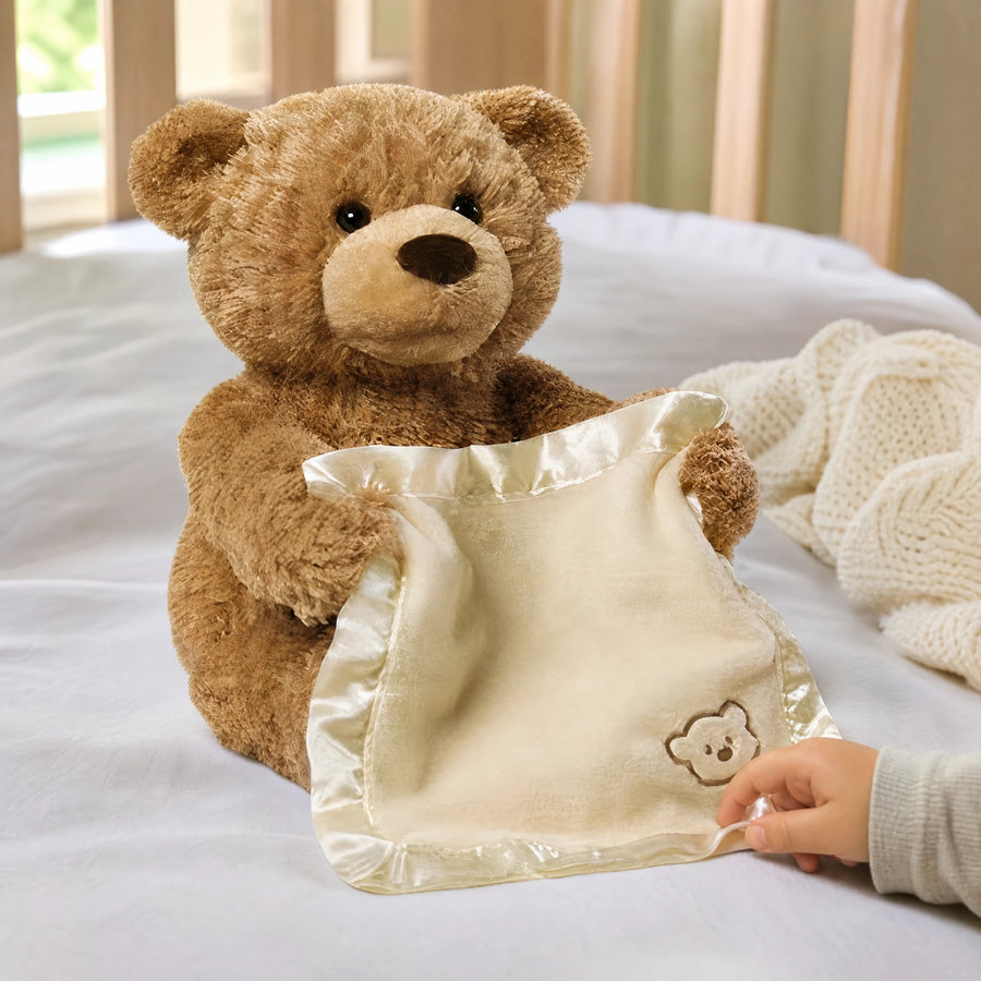 Peek-a-Boo Bear with Blanket, Interactive Plush Toy - Utilisation du produit