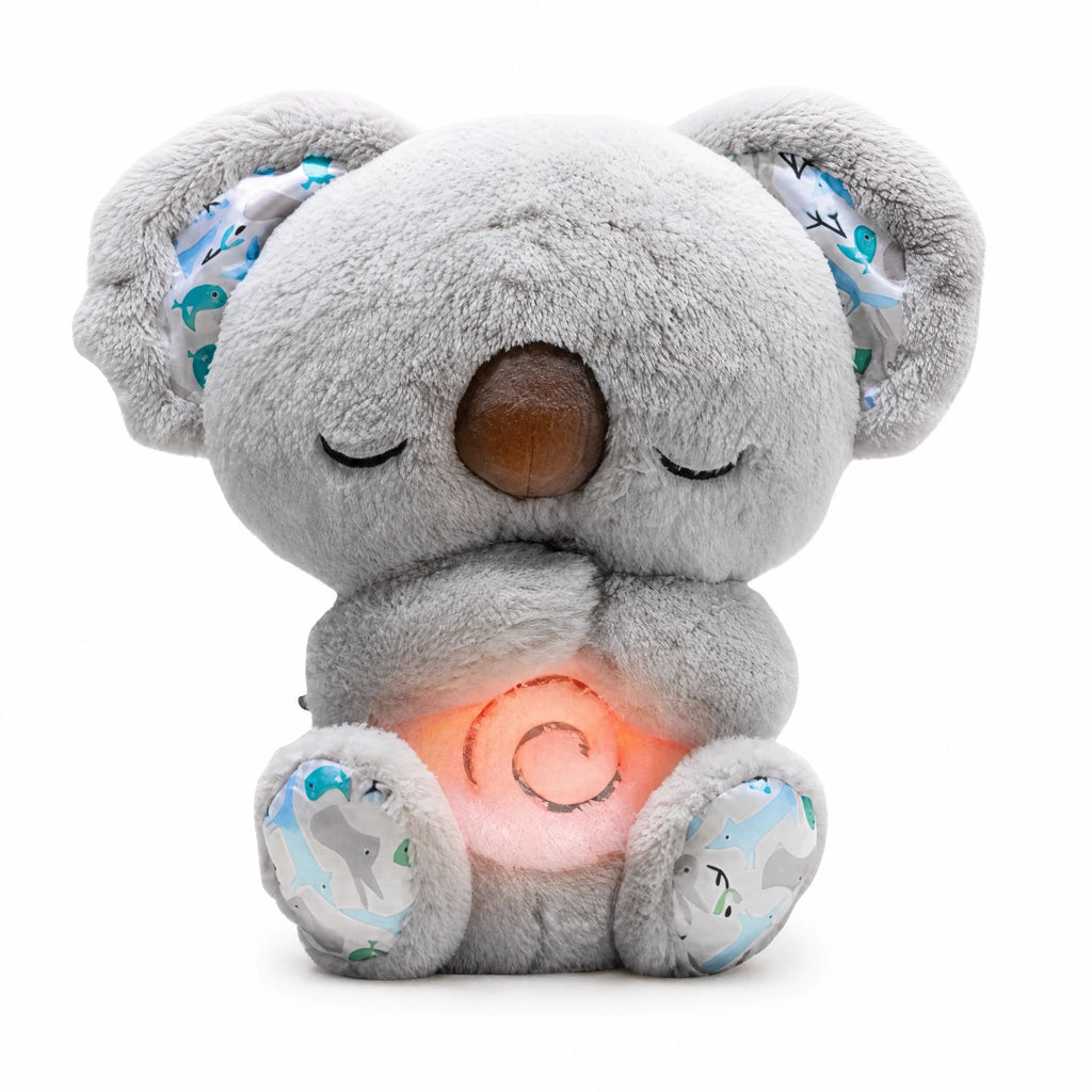 Peluche koala qui respire avec berceuse apaisante - Fond blanc