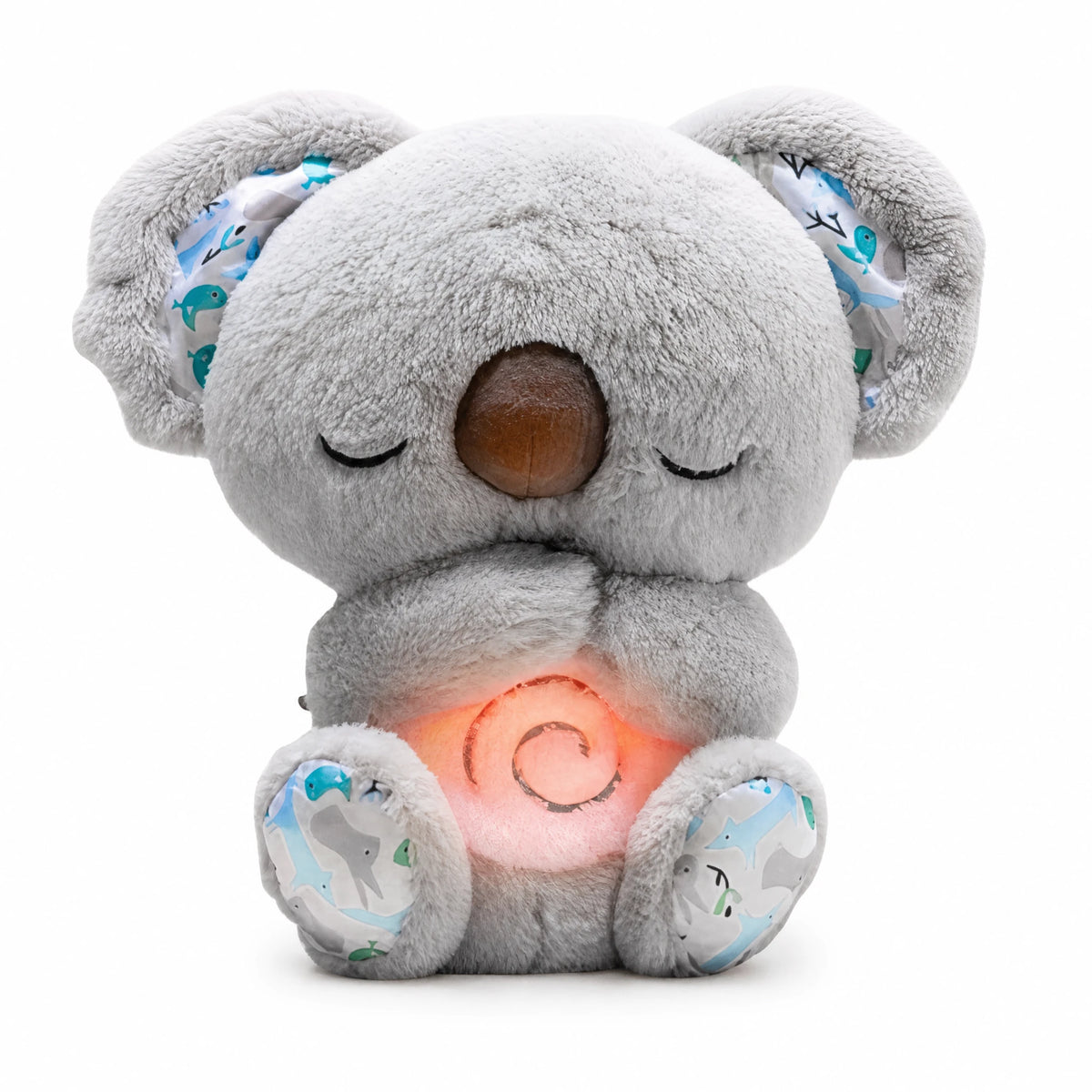 Peluche koala qui respire avec berceuse apaisante - Fond blanc