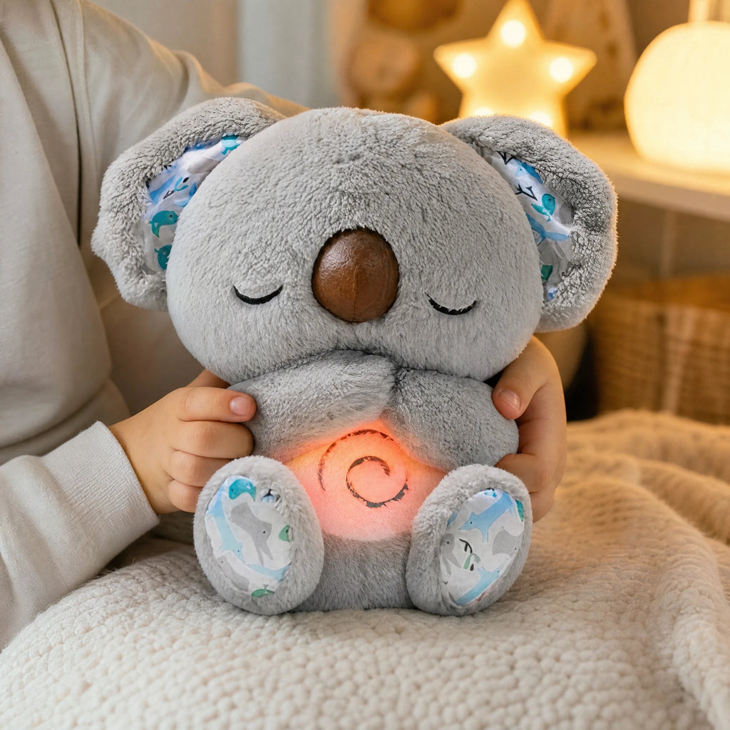 Peluche koala qui respire avec berceuse apaisante - Utilisation du produit
