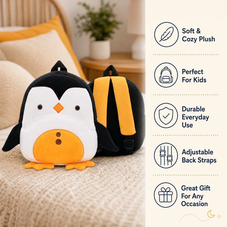Penguin Backpack Plush with 3D Design for Toddlers - Bénéfices produit