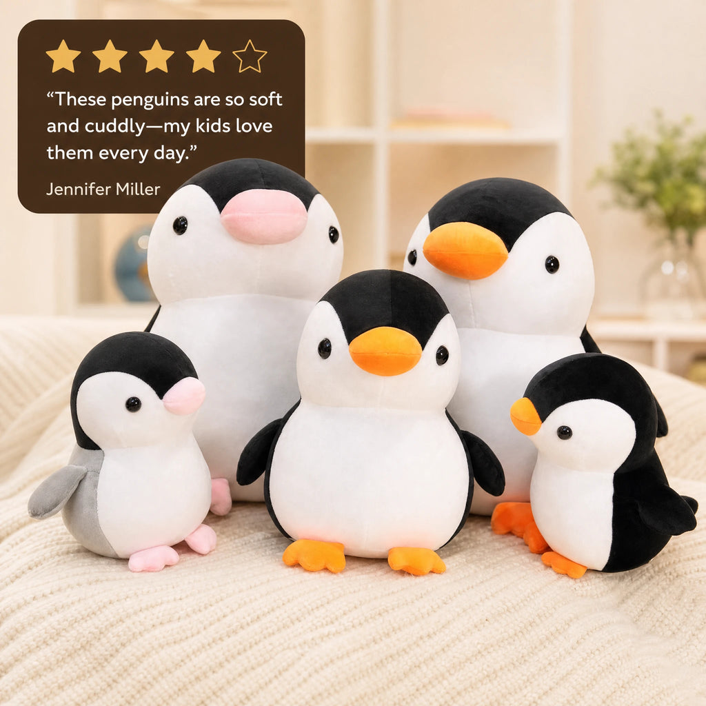 Penguin Plush Toy Collection in Multiple Sizes - Image témoignage