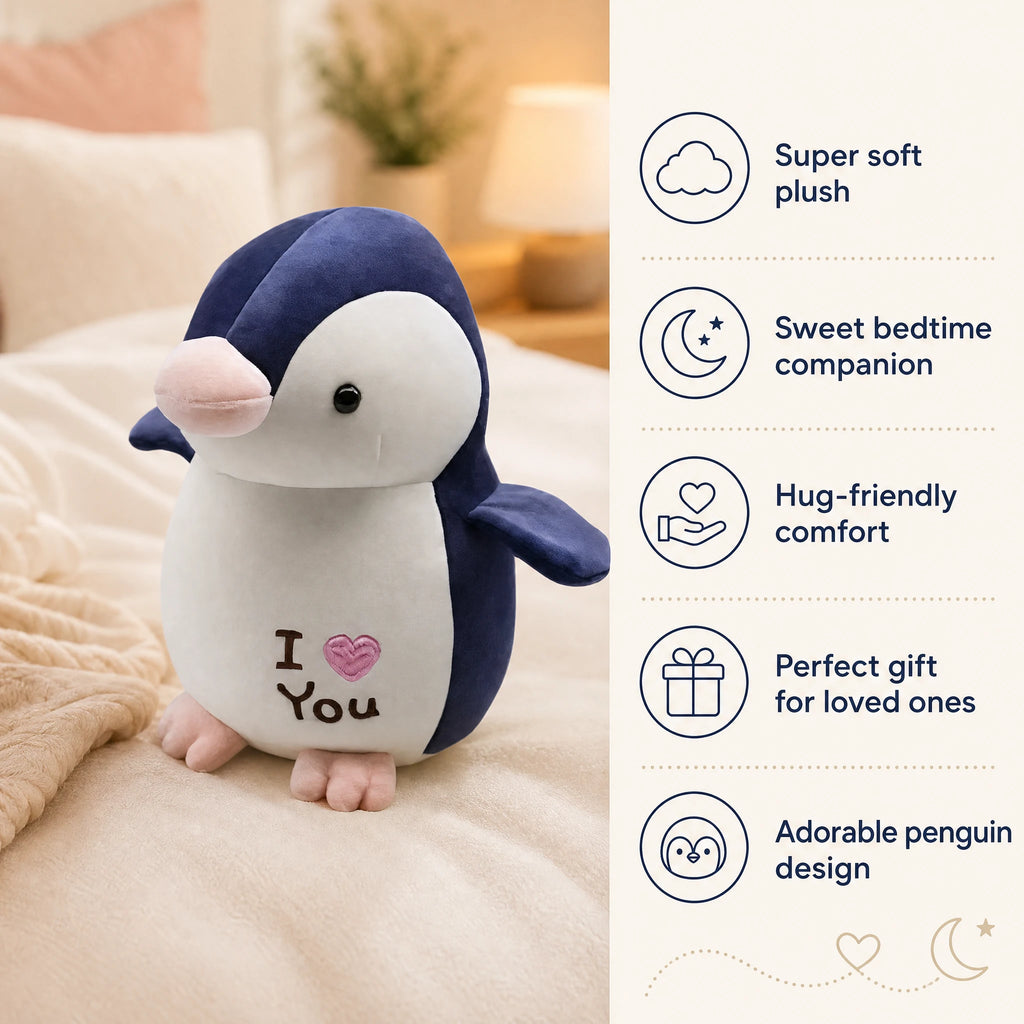 Penguin Plush Toy with I Love You Message - Bénéfices produit