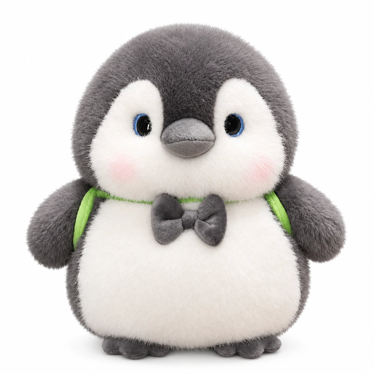 Penguin Plush with Pink Bow and Gray Backpack - Boy / 10in / 25cm · Boy / 13in / 32cm