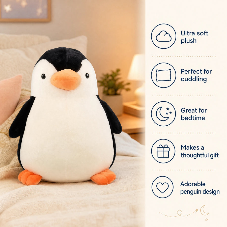 Penguin Plush with Round Belly and Soft Cotton Fill - Bénéfices produit