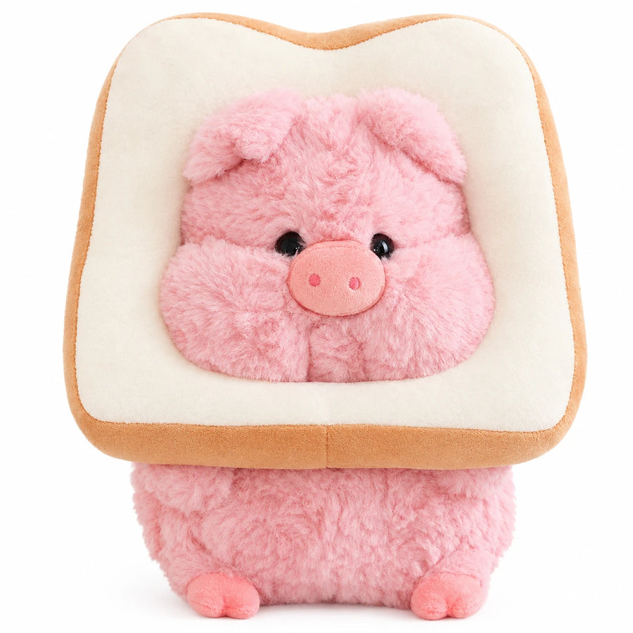 Pig Plush in Vegetable Costume Design - Bread / 12.5in / 32cm · Bread / 17.5in / 45cm