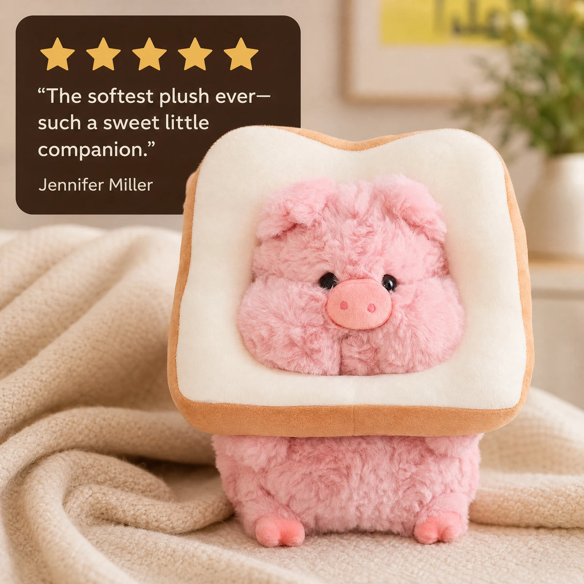 Pig Plush in Vegetable Costume Design - Image témoignage