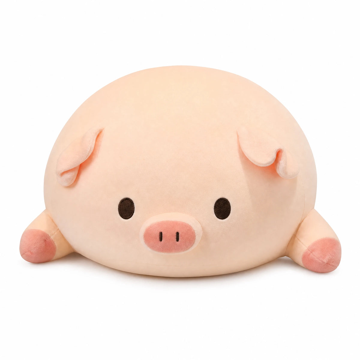 Pig Plush Toy with Round Shape and Cute Expression - Fond blanc