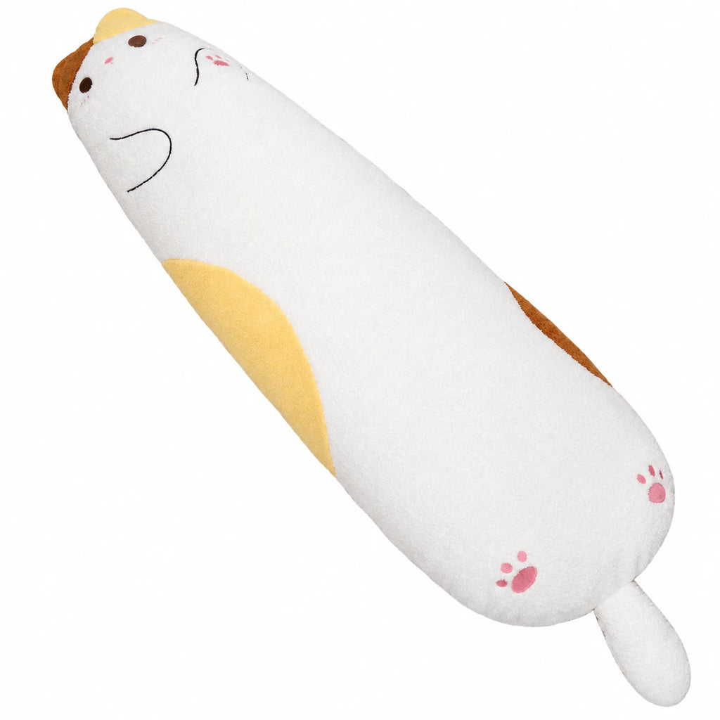 Pillow Cat Plush with Long Body and Soft Cuddle Design - Calico Cat / 39.5in / 100cm … (2 tailles)
