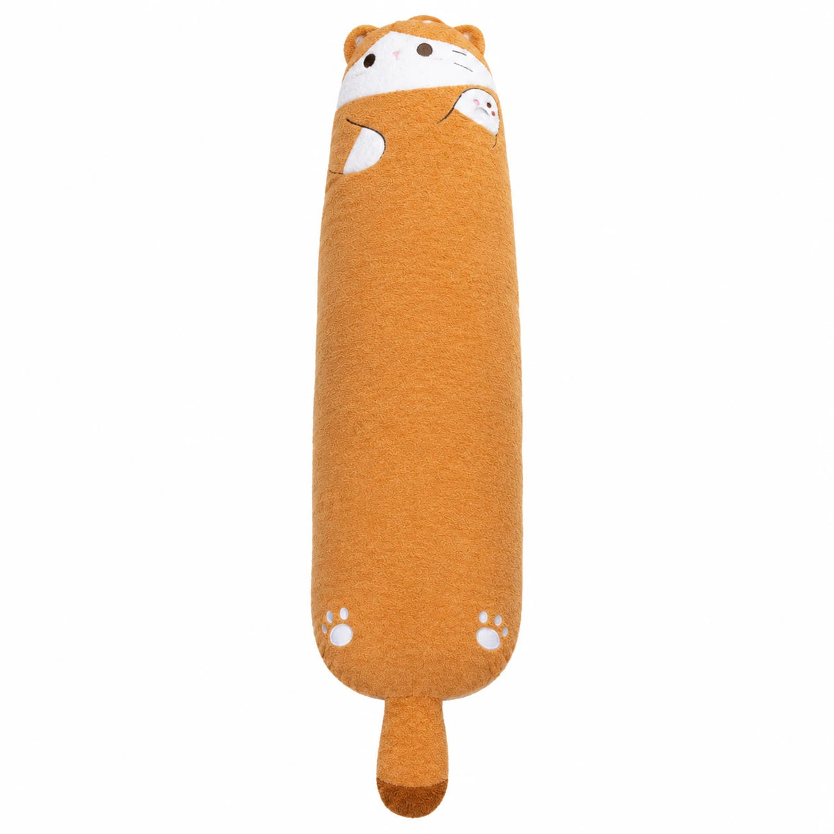 Pillow Cat Plush with Long Body and Soft Cuddle Design - Ginger Cat / 39.5in / 100cm … (2 tailles)