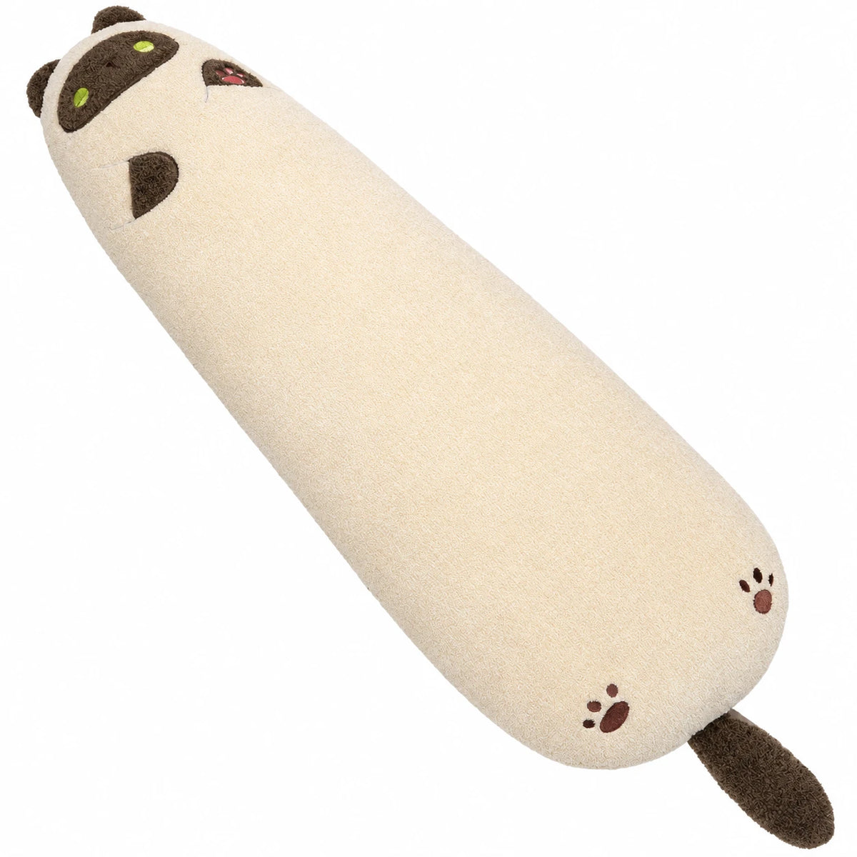 Pillow Cat Plush with Long Body and Soft Cuddle Design - Siamese Cat / 39.5in / 100cm … (2 tailles)