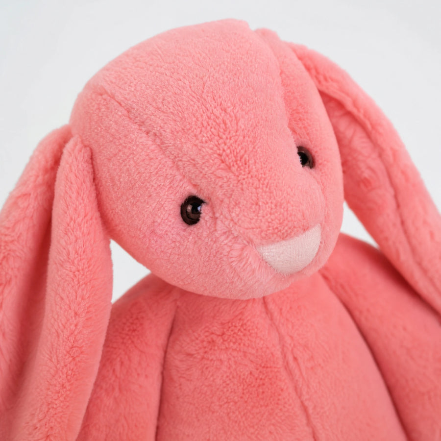 Pink Bunny Plush with Long Floppy Ears - Détail matière