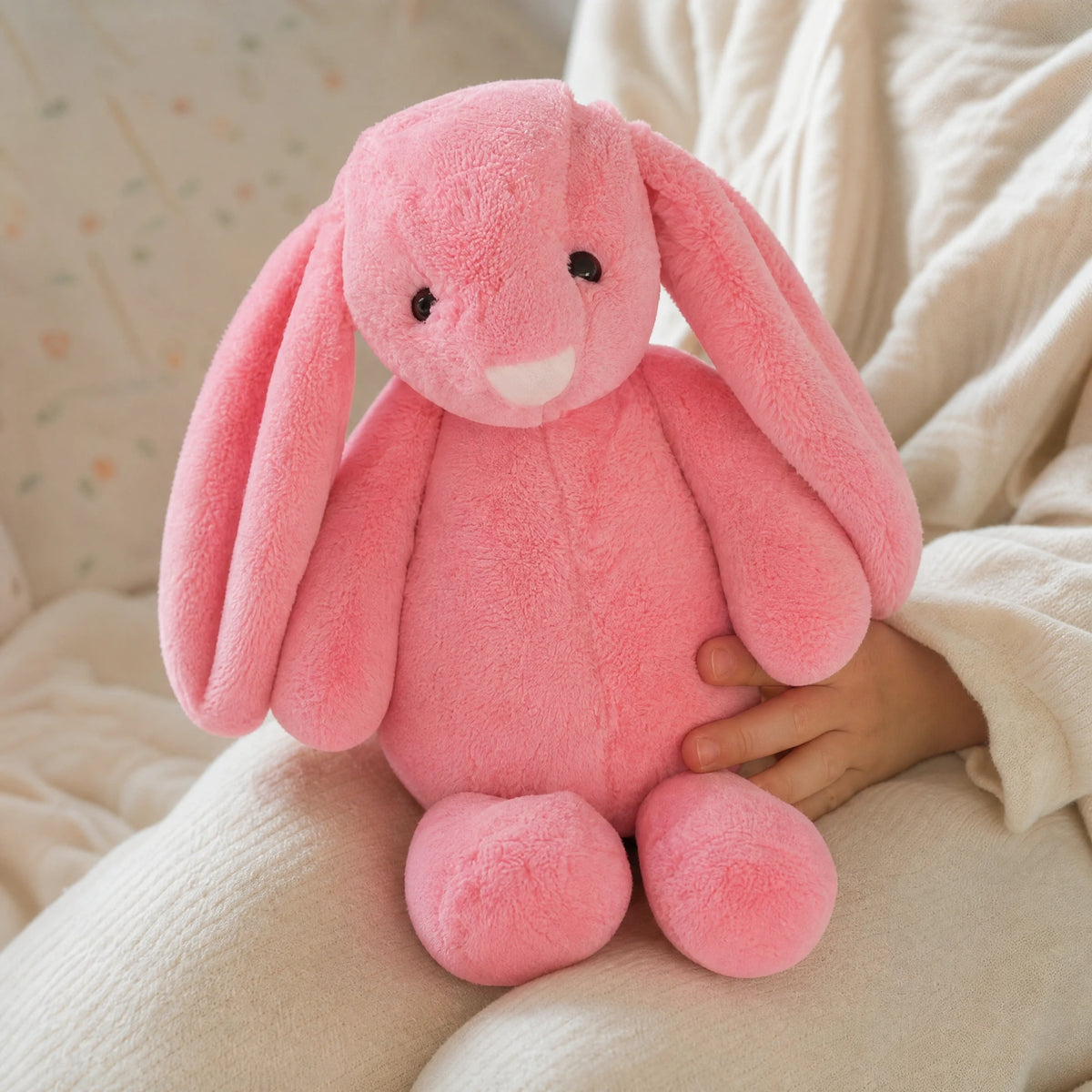 Pink Bunny Plush with Long Floppy Ears - Utilisation du produit