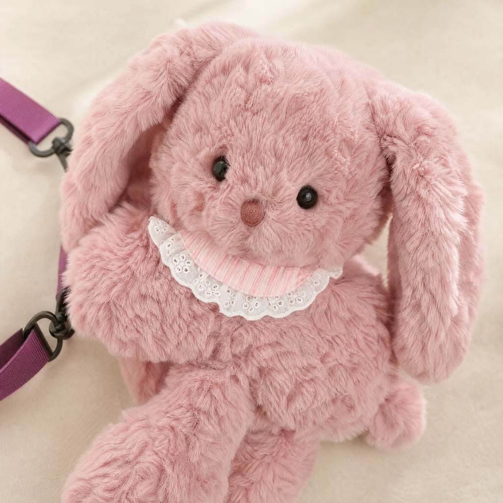 Plush Crossbody Bag with Adorable Animal Design - Détail matière