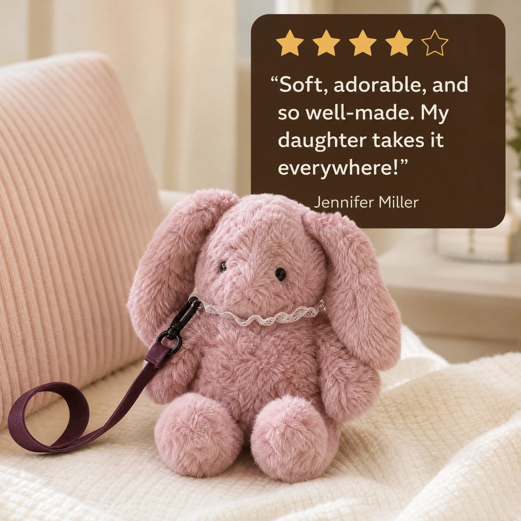 Plush Crossbody Bag with Adorable Animal Design - Image témoignage