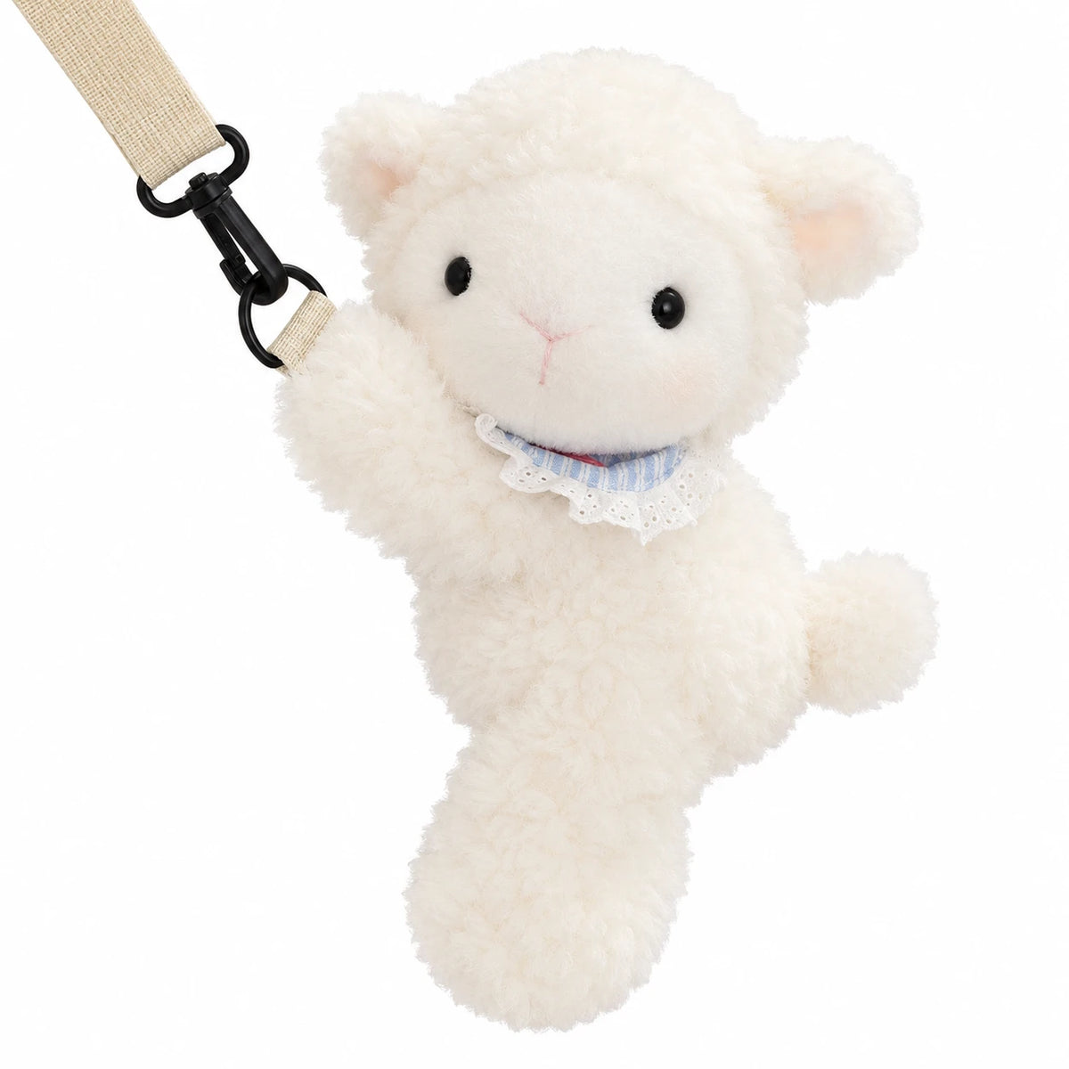 Plush Crossbody Bag with Adorable Animal Design - Lamb