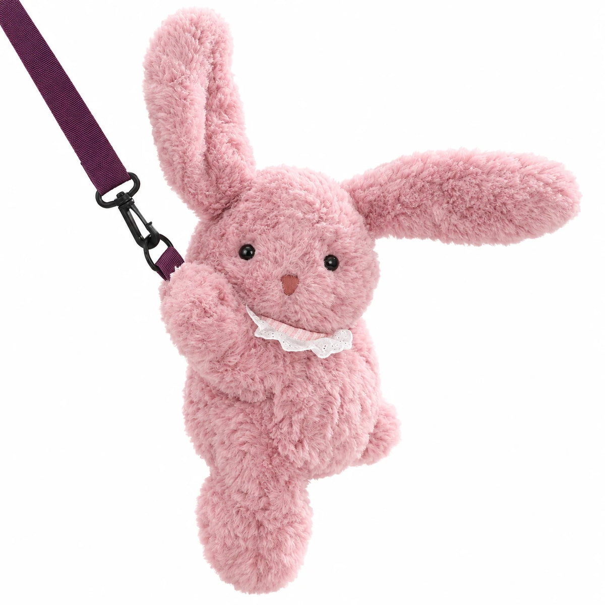 Plush Crossbody Bag with Adorable Animal Design - Rabbit