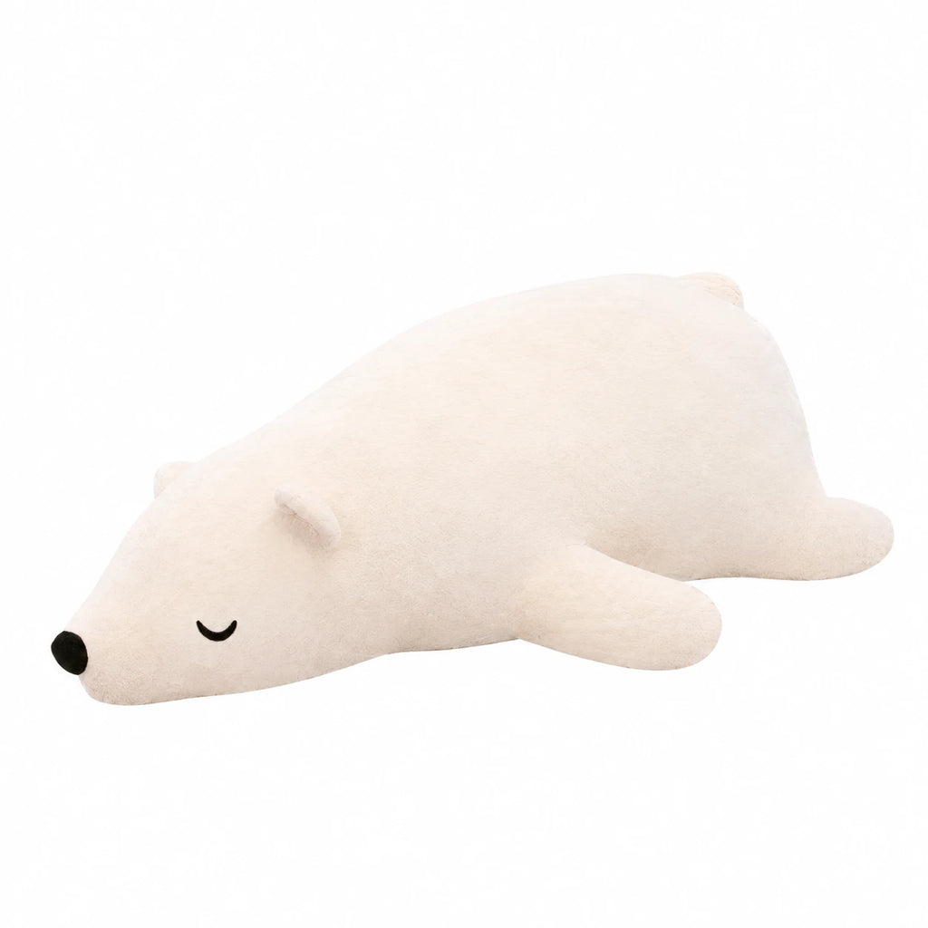 Polar Bear Plush in Sleeping Pose with Soft Cotton Fill - 19.5in / 50cm … (4 tailles)