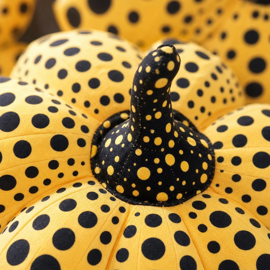 Polka Dot Pumpkin Plush with Yayoi Kusama Design - Détail matière