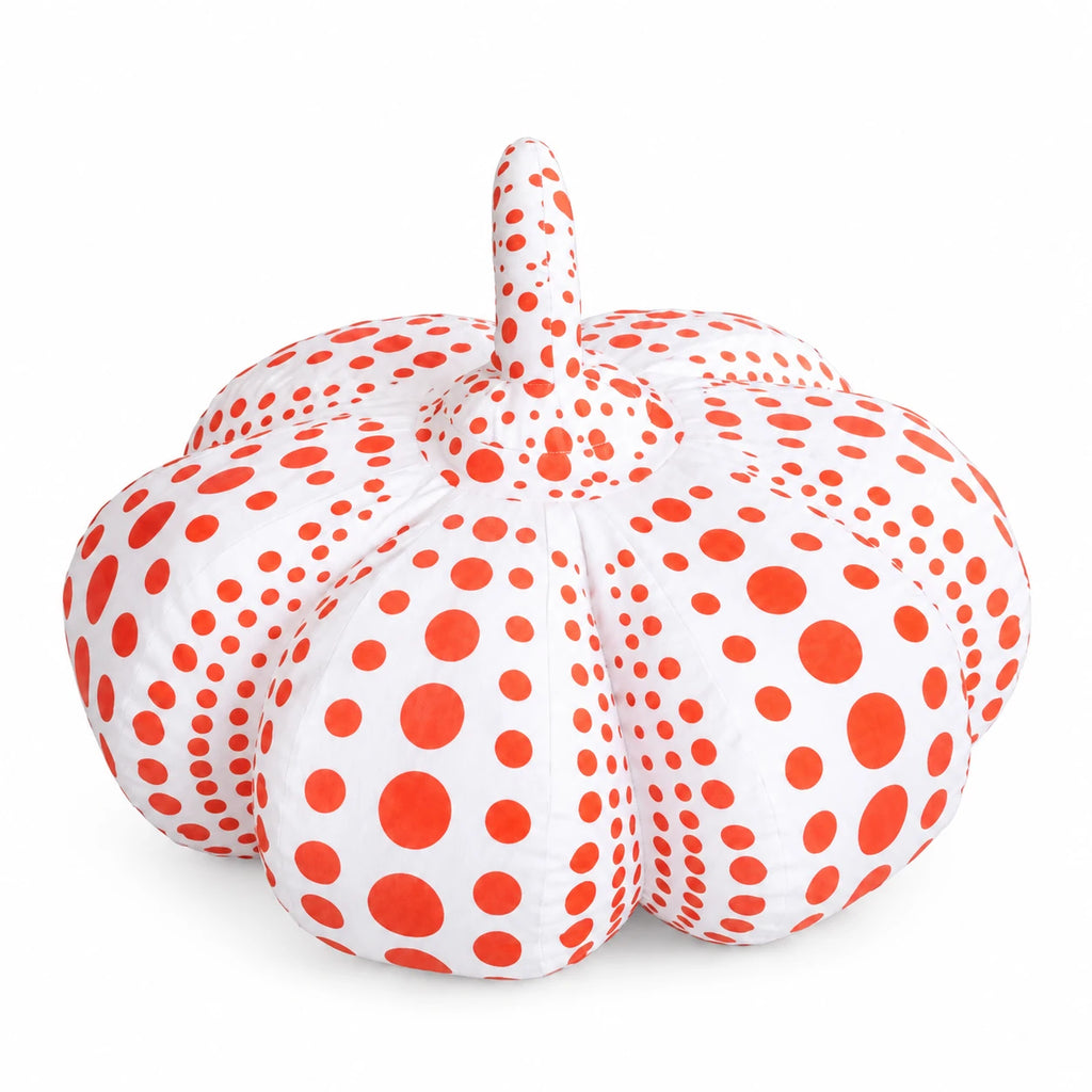 Polka Dot Pumpkin Plush with Yayoi Kusama Design - White / 7in / 20cm … (5 tailles)