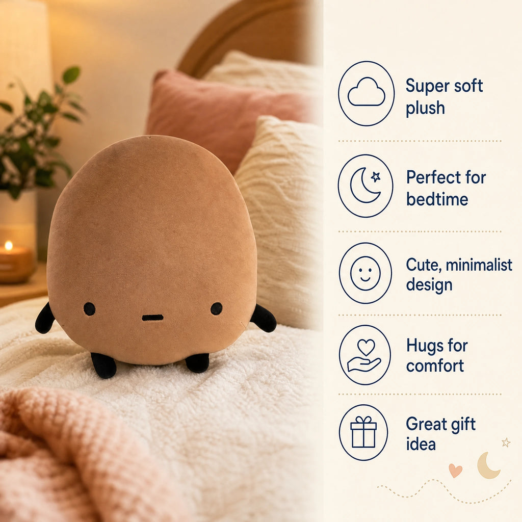 Potato Plush Pillow with Minimalist Kawaii Design - Bénéfices produit