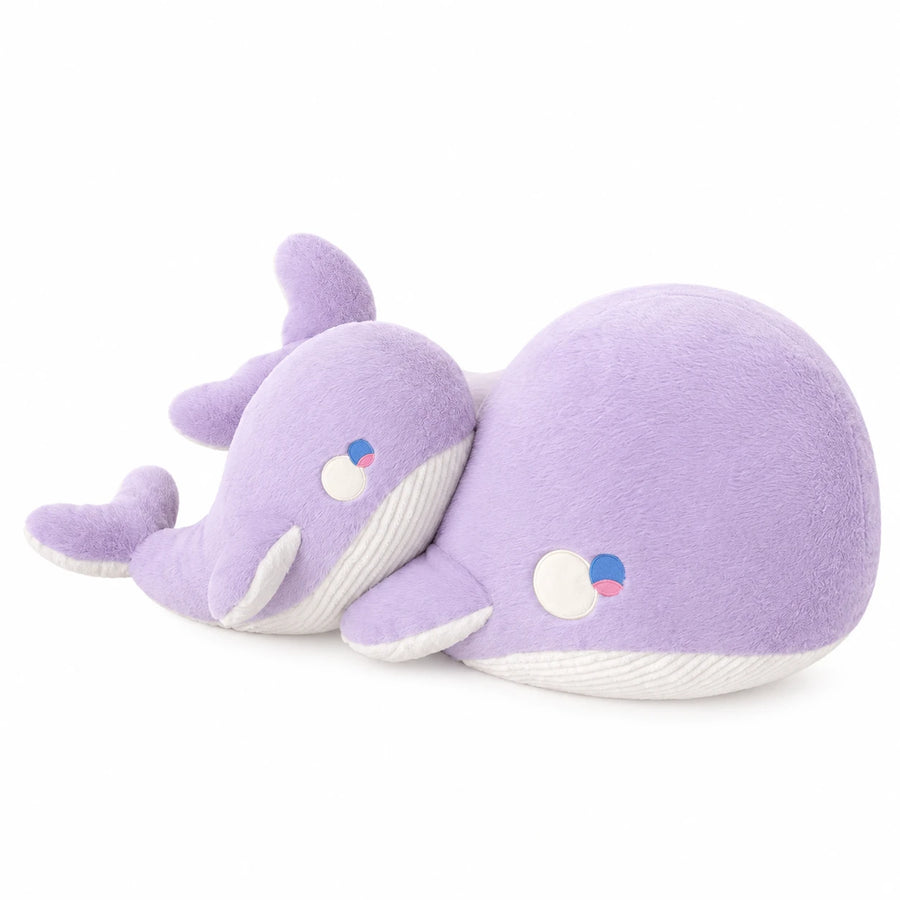 Purple Whale Plush - Pastel Soft Cuddly Toy - 16in / 40cm · 23in / 60cm · 39in / 100cm