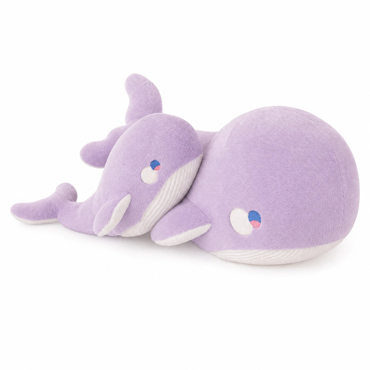 Purple Whale Plush - Pastel Soft Cuddly Toy - Fond blanc