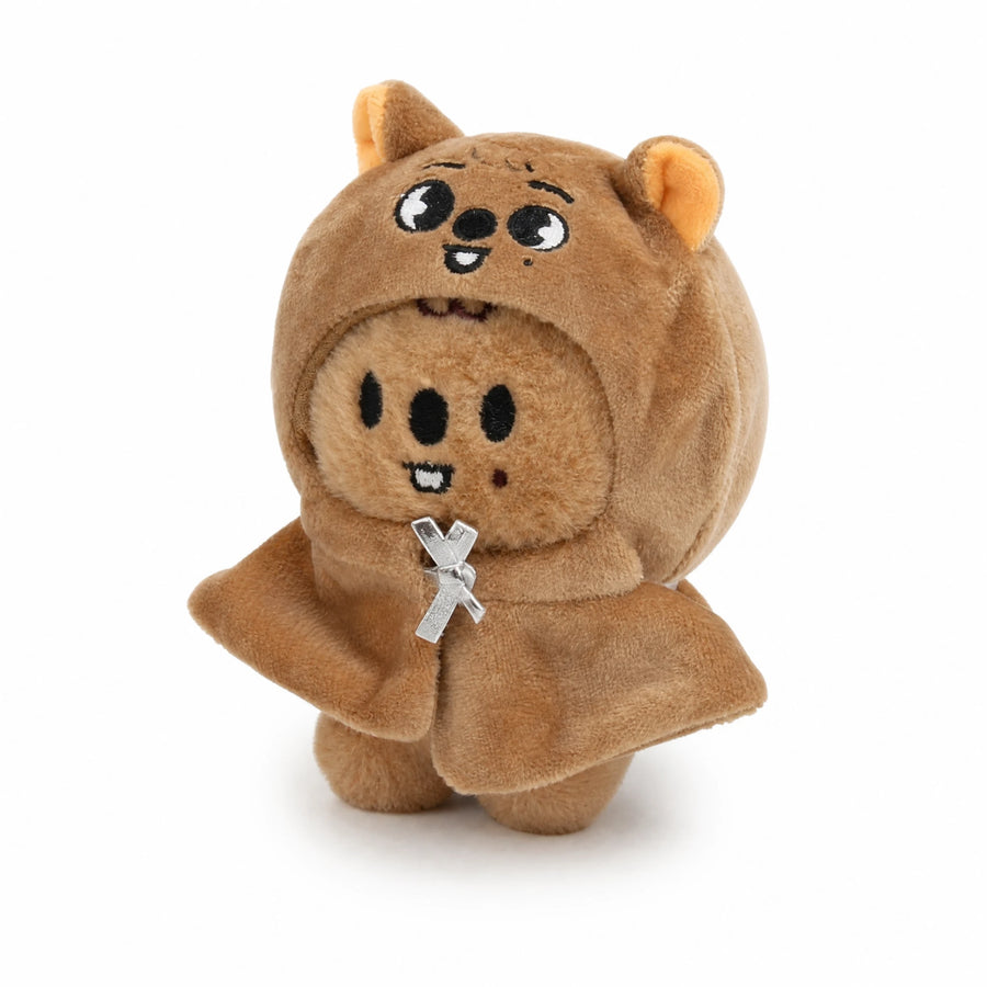 Quokka Plush with Bear Hood – Kawaii Character Design - Fond blanc, autre angle