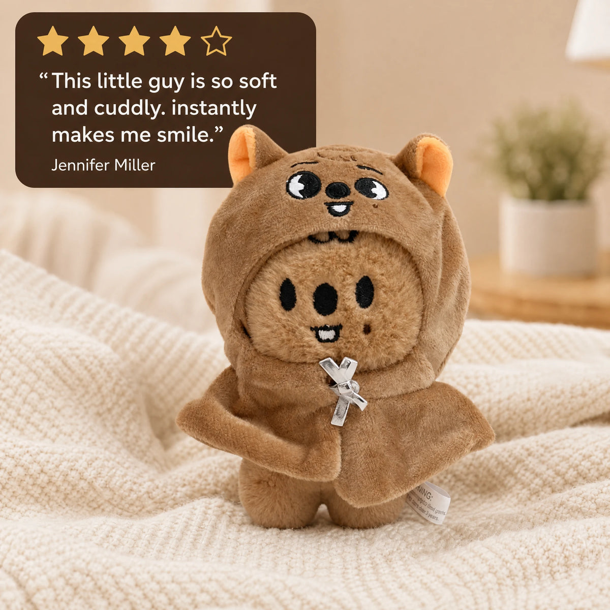 Quokka Plush with Bear Hood – Kawaii Character Design - Image témoignage