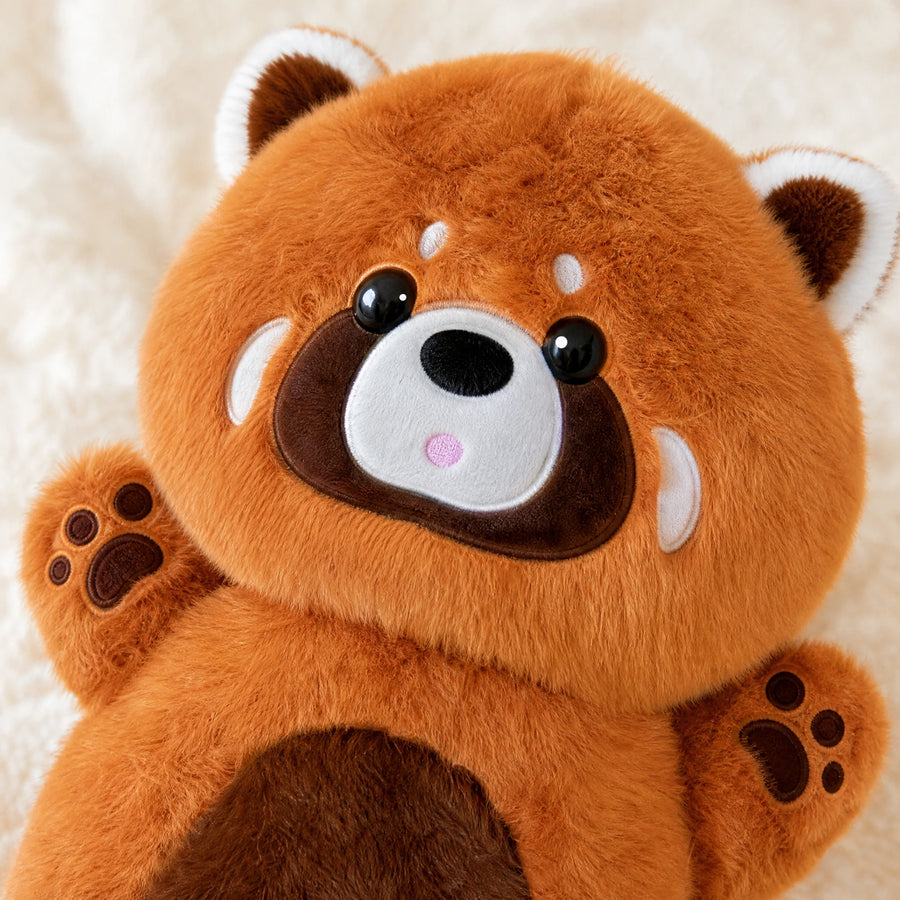 Raccoon Plush Pillow with Long Cuddly Body Design - Détail matière