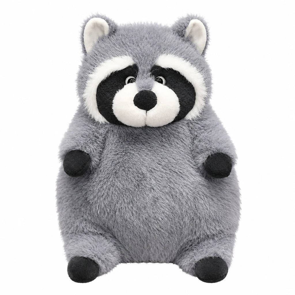 Raccoon Plush Toy in Chubby Round Design - 8in / 20cm · 14in / 35cm · 18in / 45cm