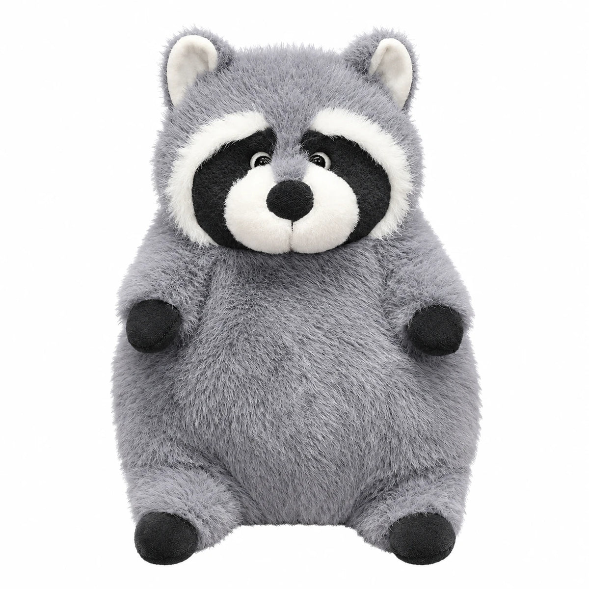 Raccoon Plush Toy in Chubby Round Design - 8in / 20cm · 14in / 35cm · 18in / 45cm