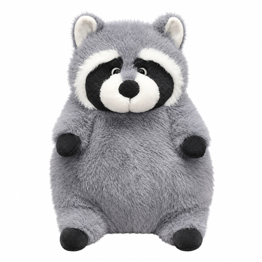 Raccoon Plush Toy in Chubby Round Design - 8in / 20cm · 14in / 35cm · 18in / 45cm