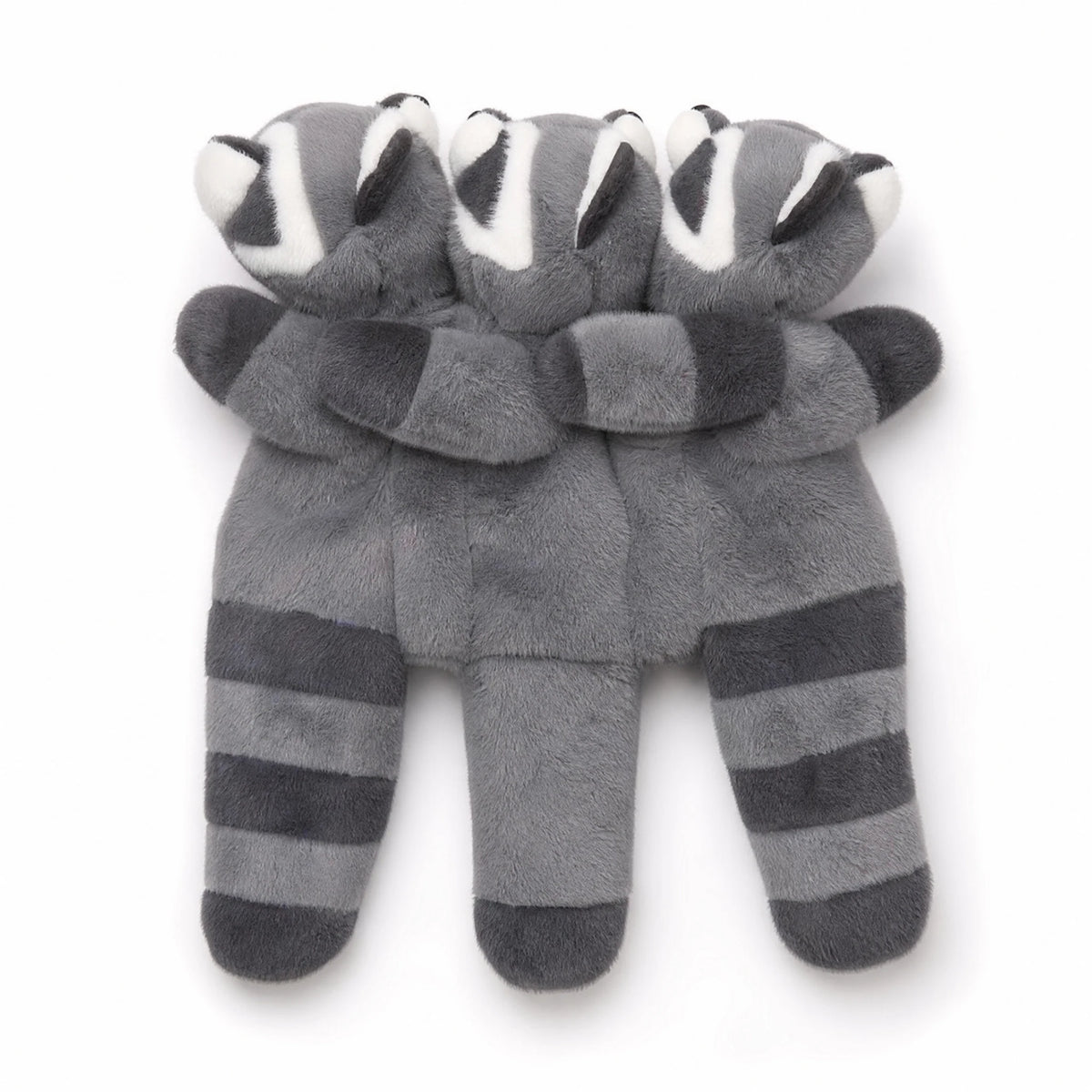 Raccoon Plush Toy with Long Striped Tail and Cuddly Design - Fond blanc