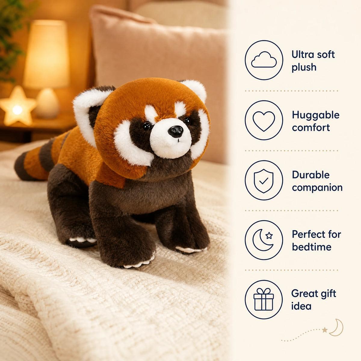 Red Panda Plush – Standing Realistic Soft Toy - Bénéfices produit