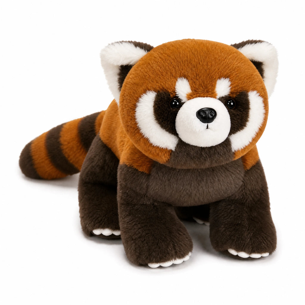 Red Panda Plush – Standing Realistic Soft Toy - Fond blanc