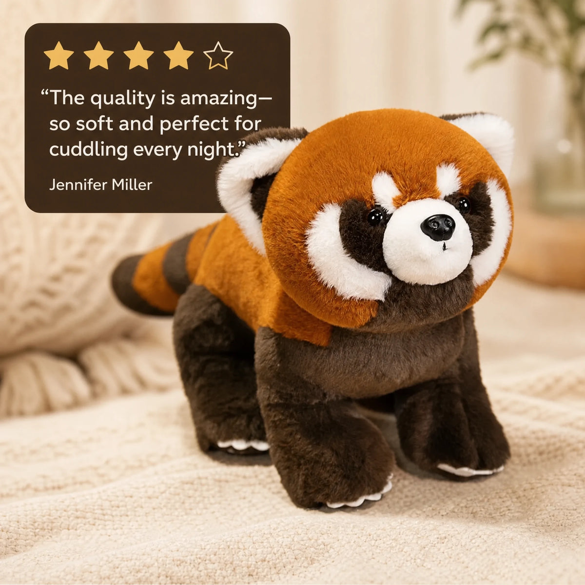 Red Panda Plush – Standing Realistic Soft Toy - Image témoignage