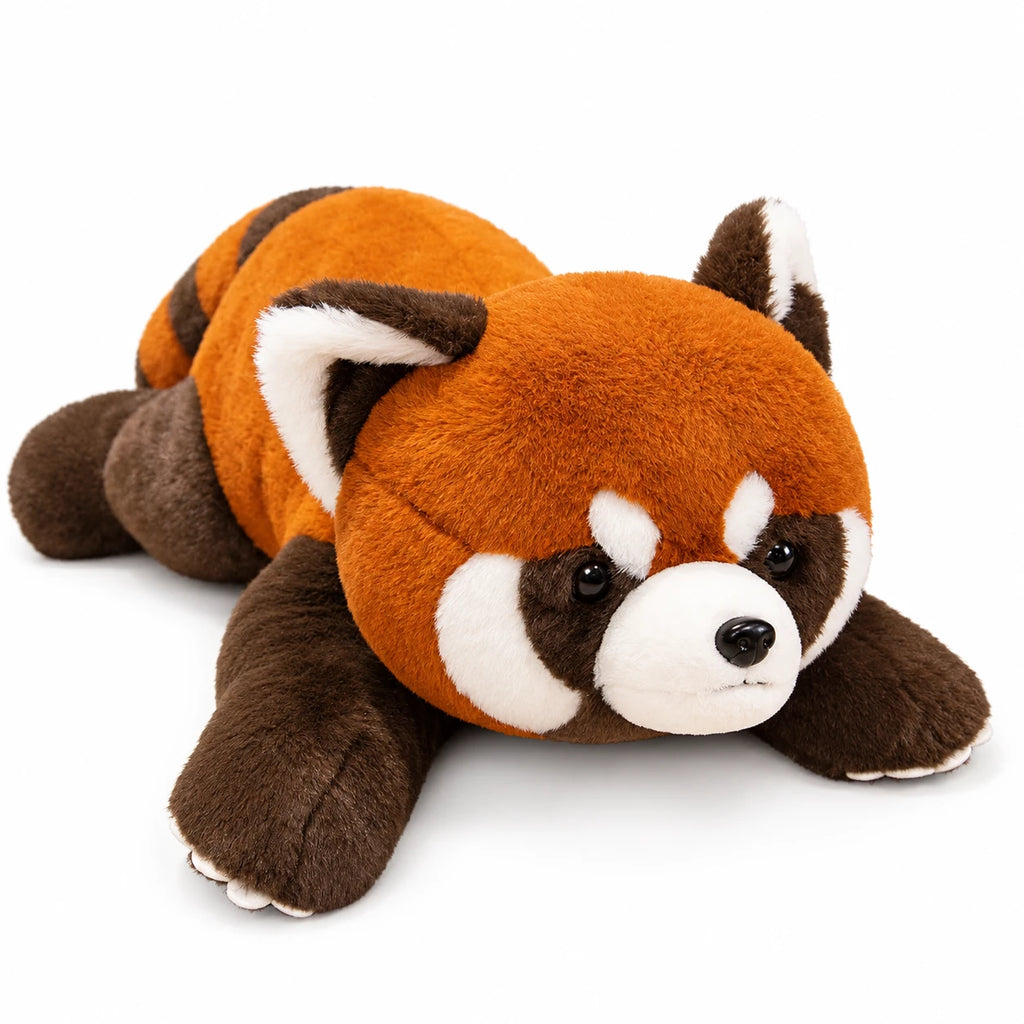 Red Panda Plush with Soft Fur and Lying Pose - 23in / 60cm · 31in / 80cm