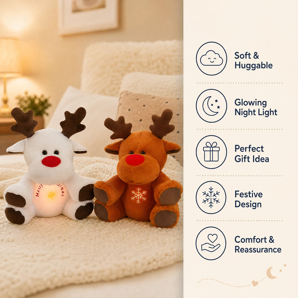 Reindeer Plush Nightlight with Breathing Motion and Lullabies - Bénéfices produit