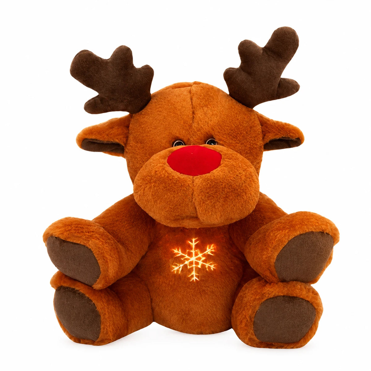 Reindeer Plush Nightlight with Breathing Motion and Lullabies - Brown