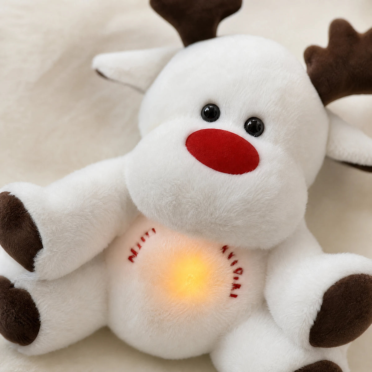Reindeer Plush Nightlight with Breathing Motion and Lullabies - Détail matière