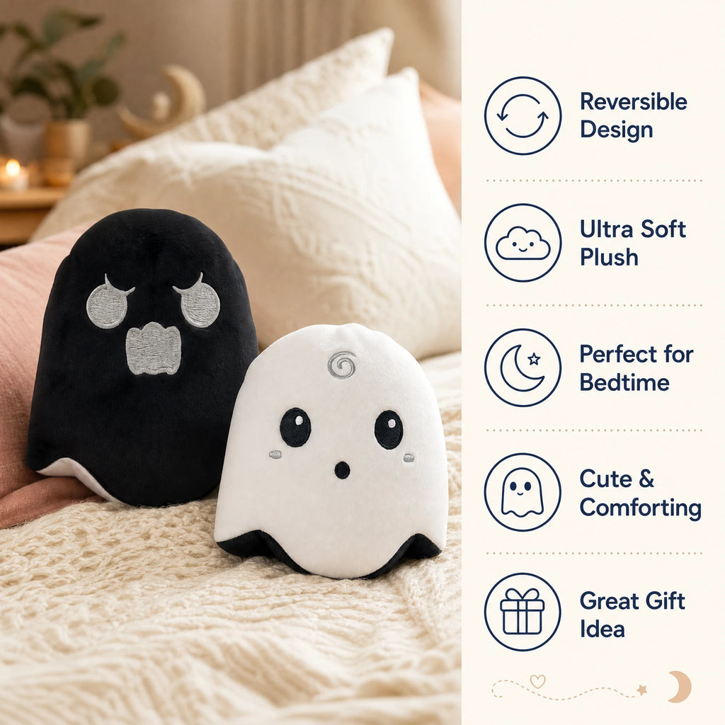 Reversible Ghost Plush with Glow-in-the-Dark Feature - Bénéfices produit