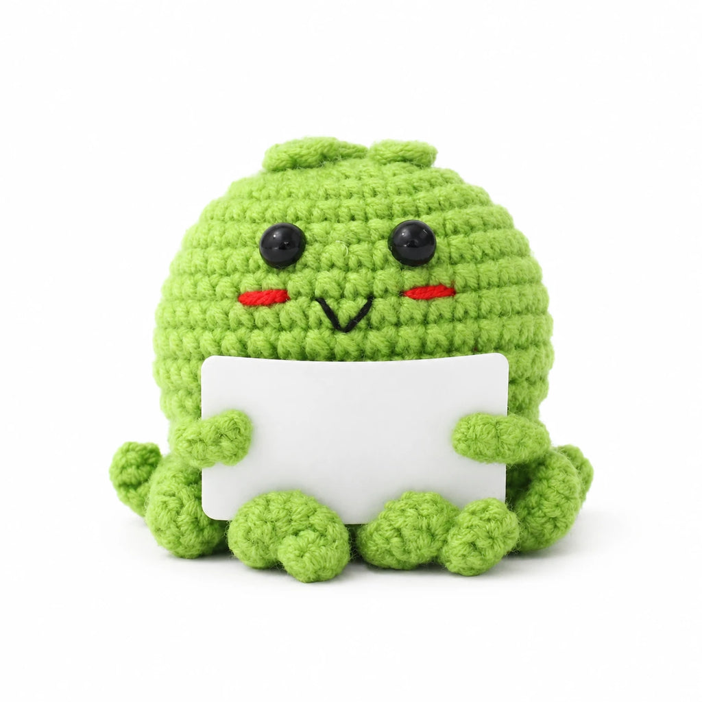 Reversible Octopus Plush with Positive Message - Green