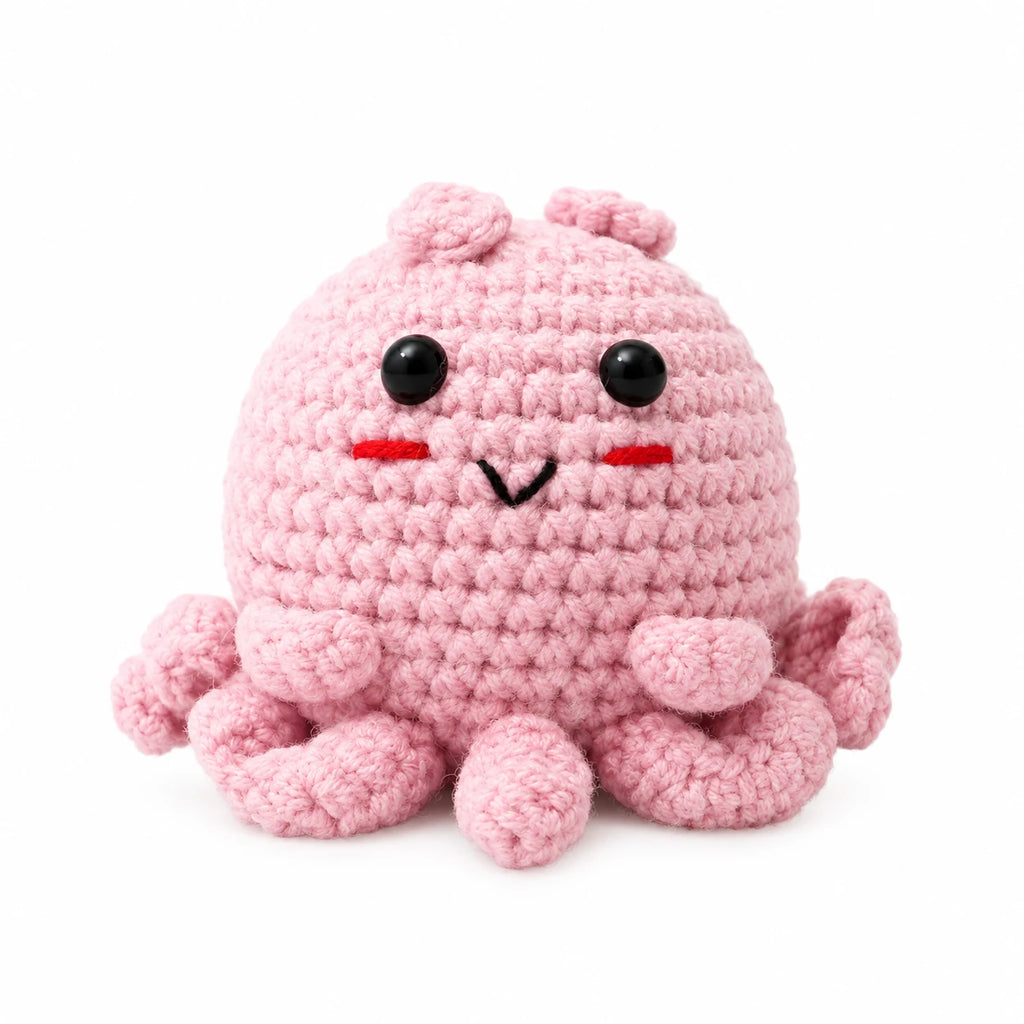 Reversible Octopus Plush with Positive Message - Pink